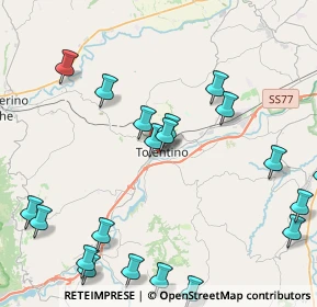 Mappa Via del Vallato, 62029 Tolentino MC, Italia (5.4175)