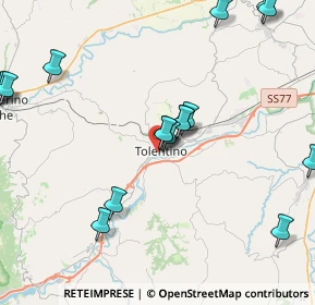 Mappa Via del Vallato, 62029 Tolentino MC, Italia (5.6565)