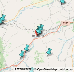 Mappa Via del Vallato, 62029 Tolentino MC, Italia (4.86313)