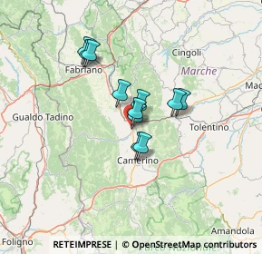 Mappa Via Monte D'Aria, 62022 Castelraimondo MC, Italia (9.43455)