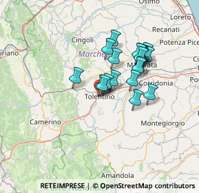 Mappa Vicolo del Triangolo, 62029 Tolentino MC, Italia (11.2445)