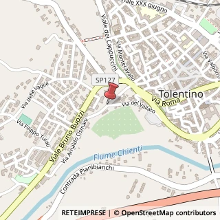 Mappa Via osmani 33, 62029 Tolentino, Macerata (Marche)