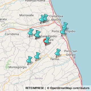 Mappa Via XVIII Settembre, 63813 Monte Urano FM, Italia (6.69727)