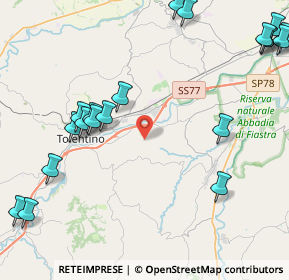 Mappa Contrada Pianarucci, 62029 Tolentino MC, Italia (5.952)