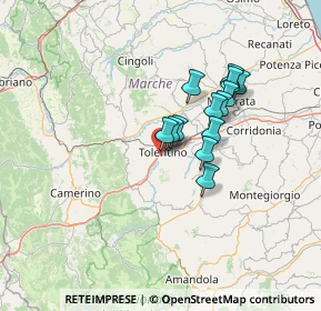 Mappa Contrada Pianibianchi, 62029 Tolentino MC, Italia (10.42231)