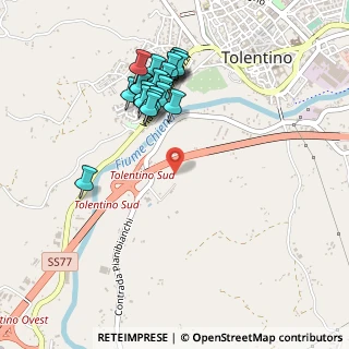 Mappa Contrada Pianibianchi, 62029 Tolentino MC, Italia (0.5)