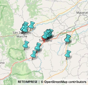 Mappa Contrada Pianibianchi, 62029 Tolentino MC, Italia (5.503)
