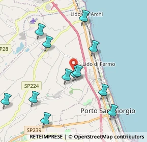 Mappa Via Monte marino fermo nr, 63900 Capodarco FM, Italia (2.39385)