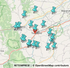 Mappa Via Guidobaldo Orizi, 62029 Tolentino MC, Italia (7.48316)