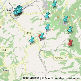 Mappa Podernuovo, 53041 Asciano SI, Italia (3.38148)