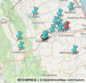 Mappa Contrada Ributino, 62029 Tolentino MC, Italia (14.82867)