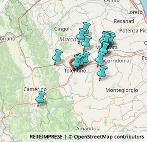 Mappa Via Filippo Turati, 62029 Tolentino MC, Italia (11.989)