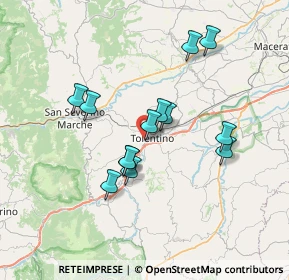 Mappa Via Umberto Lucentini, 62029 Tolentino MC, Italia (6.24769)