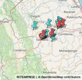 Mappa Via Umberto Lucentini, 62029 Tolentino MC, Italia (10.19389)