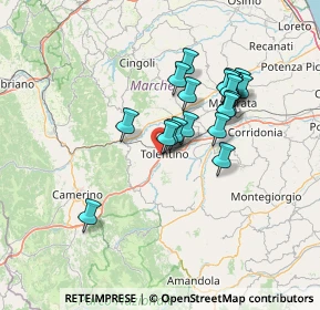 Mappa Via Umberto Lucentini, 62029 Tolentino MC, Italia (12.141)