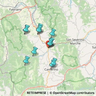 Mappa Via Angelo Piancatelli, 62022 Castelraimondo MC, Italia (5.88923)