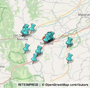 Mappa Via Arnaldo Osmani, 62029 Tolentino MC, Italia (5.4235)