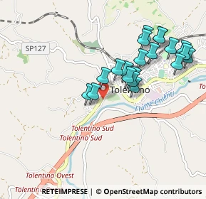 Mappa Via Arnaldo Osmani, 62029 Tolentino MC, Italia (0.9575)