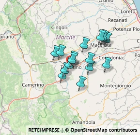 Mappa Via Arnaldo Osmani, 62029 Tolentino MC, Italia (9.76063)