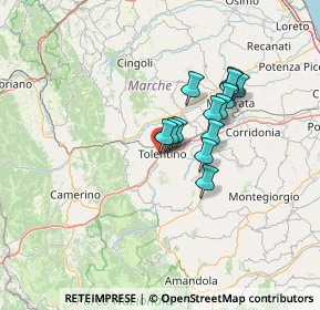 Mappa Viale Bruno Buozzi, 62029 Tolentino MC, Italia (10.21308)