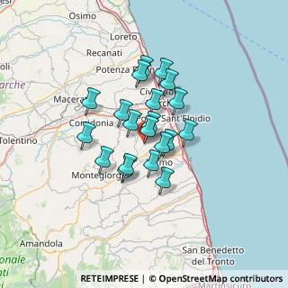 Mappa Via Palermo, 63813 Monte Urano FM, Italia (9.788)