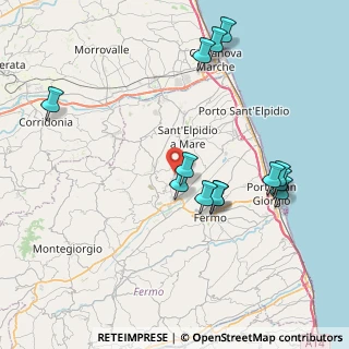 Mappa Via Cagliari, 63813 Monte Urano FM, Italia (8.61538)