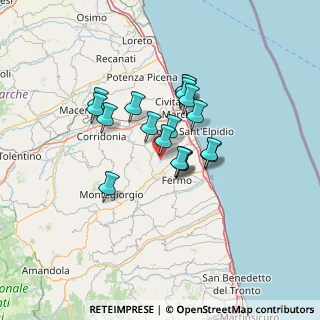 Mappa Via Cagliari, 63813 Monte Urano FM, Italia (10.01444)