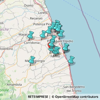 Mappa Via Cagliari, 63813 Monte Urano FM, Italia (10.47158)