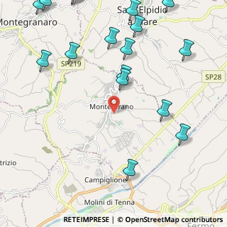 Mappa 63813 Monte Urano FM, Italia (3.13765)