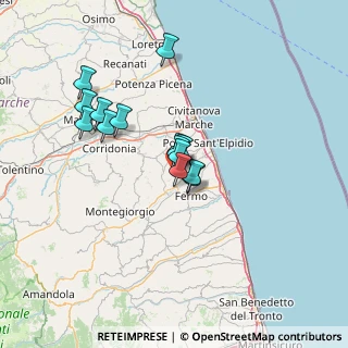 Mappa 63813 Monte Urano FM, Italia (10.93929)