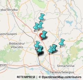 Mappa Via Cagliari, 09027 Serrenti SU, Italia (10.9815)