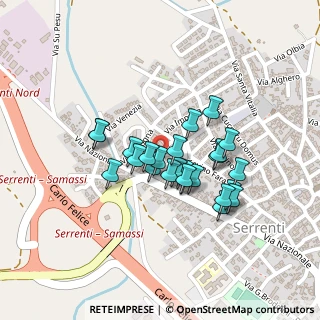Mappa Via Cagliari, 09027 Serrenti SU, Italia (0.176)
