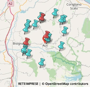 Mappa Via Cristoforo Colombo, 87041 Acri CS, Italia (7.3675)