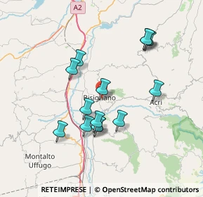 Mappa Via Vritta, 87043 Bisignano CS, Italia (7.29)