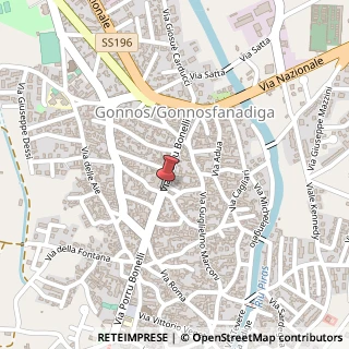 Mappa Via Porru Bonelli, 80, 09035 Gonnosfanadiga, Medio Campidano (Sardegna)