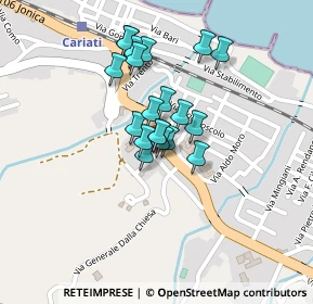 Mappa Via Generale dalla Chiesa, 87062 Cariati CS, Italia (0.1645)