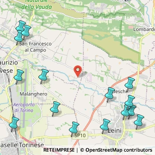 Mappa Via Banni, 10070 San Francesco al Campo TO, Italia (3.50313)