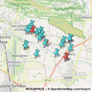 Mappa Via Banni, 10070 San Francesco al Campo TO, Italia (1.62174)