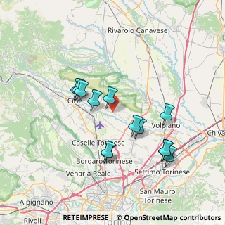 Mappa Via Costa, 10070 San Francesco Al Campo TO, Italia (6.86923)