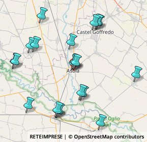 Mappa Via P. Tosio, 46041 Asola MN, Italia (8.881)
