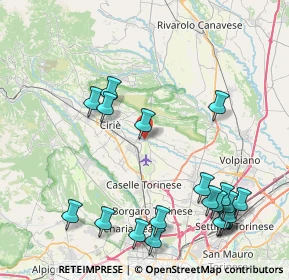 Mappa Via Leinì, 10070 San Francesco Al Campo TO, Italia (10.236)