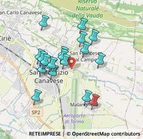 Mappa Via Leinì, 10070 San Francesco Al Campo TO, Italia (1.56526)