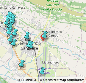 Mappa Via Leinì, 10070 San Francesco Al Campo TO, Italia (2.674)