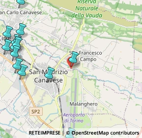 Mappa Via Leinì, 10070 San Francesco Al Campo TO, Italia (3.07846)