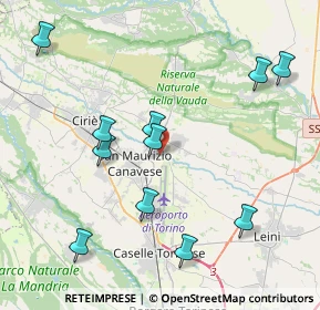 Mappa Via Leinì, 10070 San Francesco Al Campo TO, Italia (4.42182)