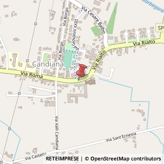 Mappa Piazza Rubin De Cervin, 13, 35020 Candiana PD, Italia, 35020 Candiana, Padova (Veneto)
