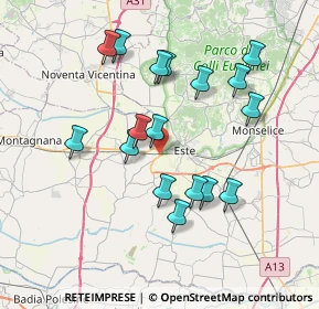 Mappa Via Peagnola, 35042 Este PD, Italia (7.06)