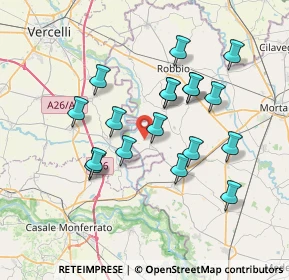 Mappa Cascina Motte, 27030 Langosco PV, Italia (6.55556)