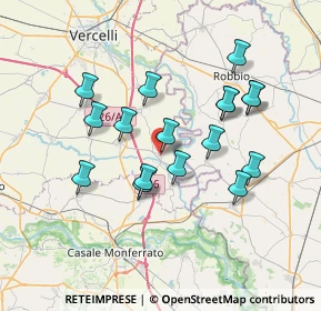 Mappa Via G. Garibaldi, 13010 Caresana VC, Italia (6.57706)