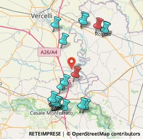 Mappa Via G. Garibaldi, 13010 Caresana VC, Italia (8.6585)